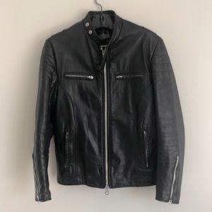 Vintage leather motorcycle jacket